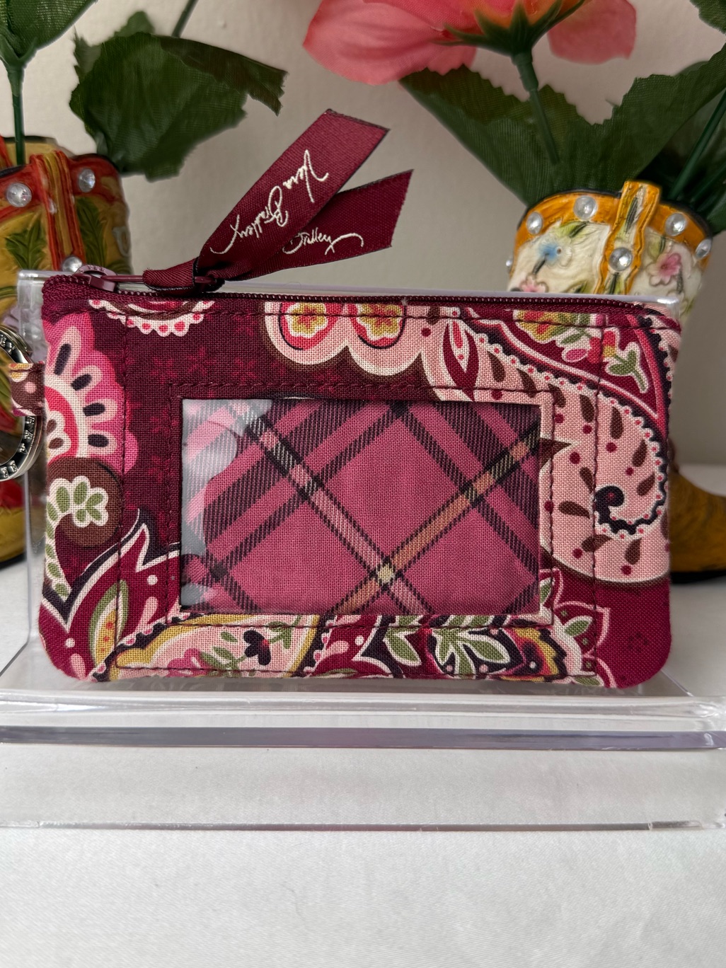 Nwot Vera Bradley Piccadilly Plum Zip Id Case Id's & Credit Card Holder Last One